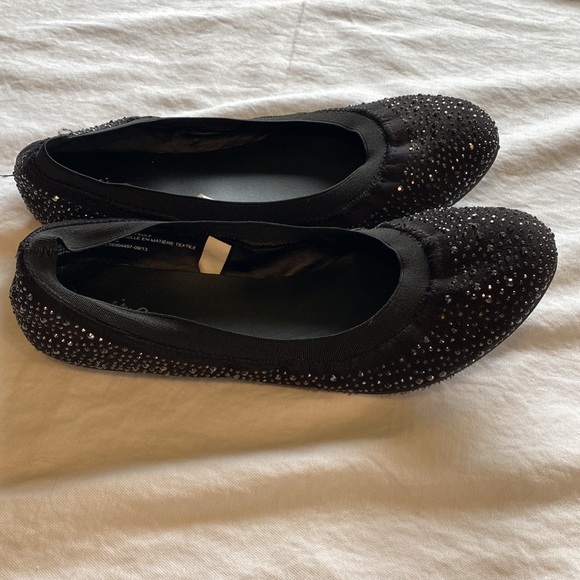 Massimo Rhinstone Studded Vanessa Ballerina 8.5 Flats - Picture 2 of 6